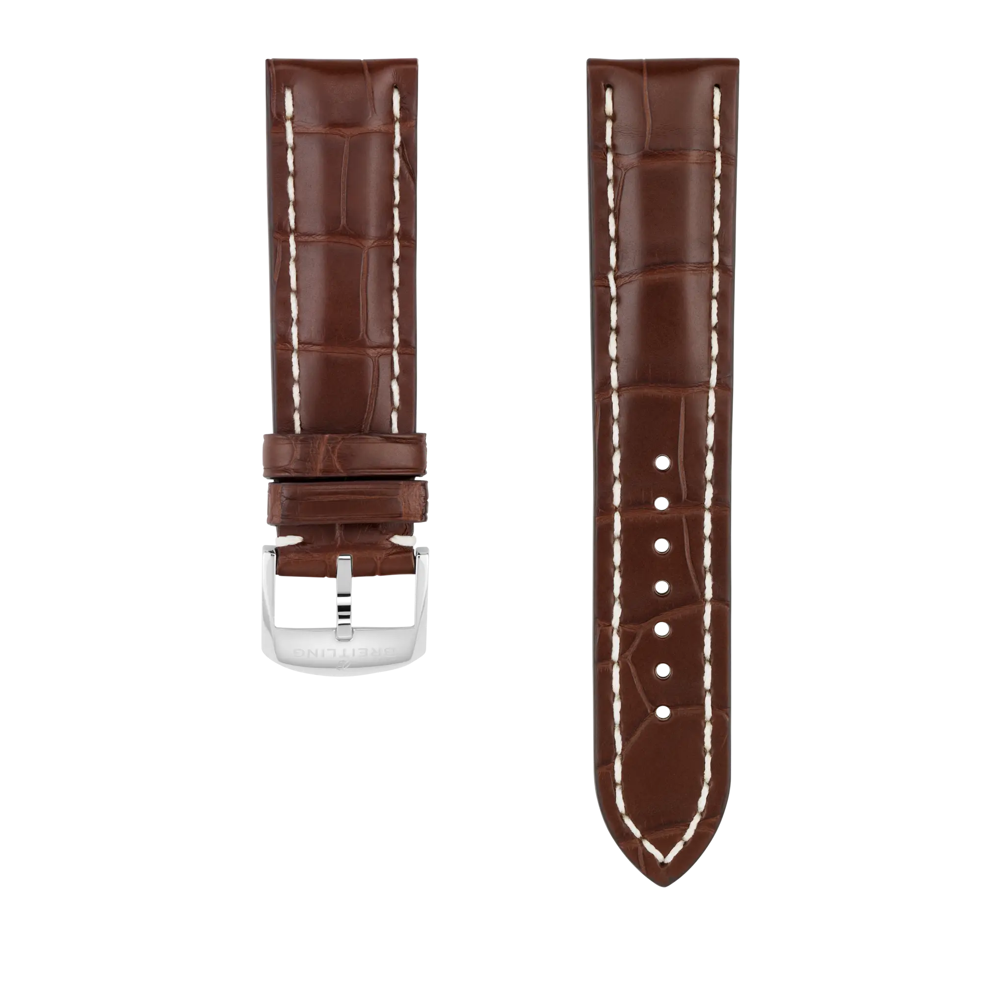 Brown Alligator Leather Strap - 22 1028P | Breitling