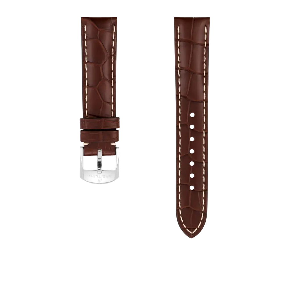 Brown Alligator Leather Strap - 18 1037P | Breitling
