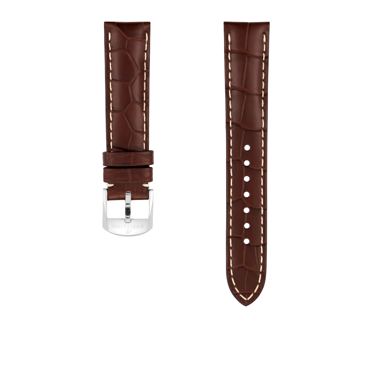 Brown Alligator Leather Strap - 18 1037P | Breitling
