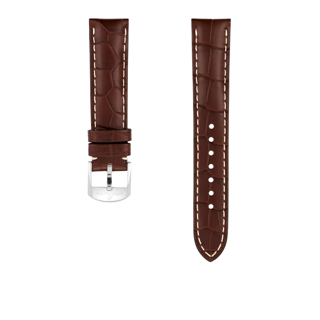 Brown Alligator Leather Strap - 18 1037P | Breitling