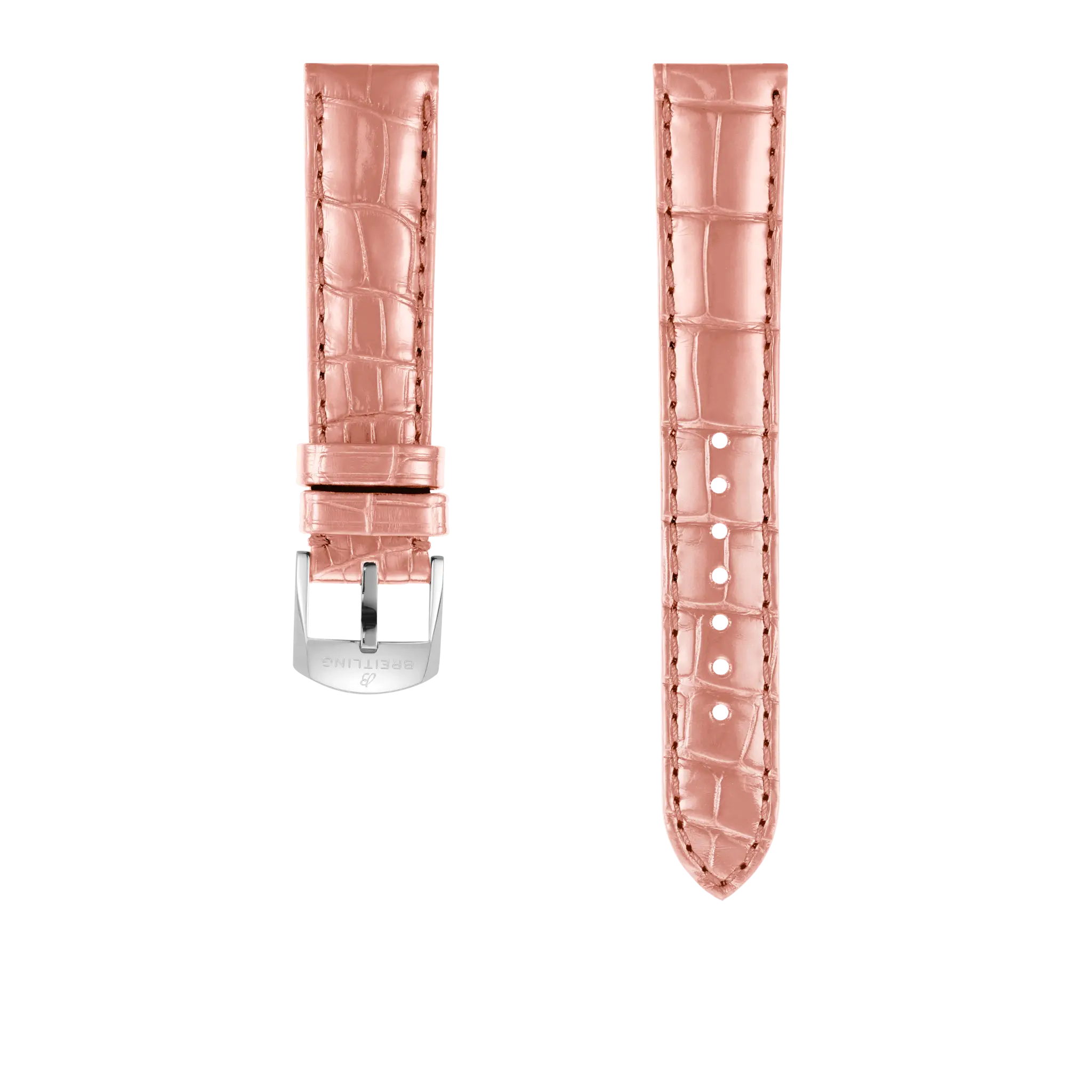Pink Alligator Leather Strap - 18 1046P | Breitling