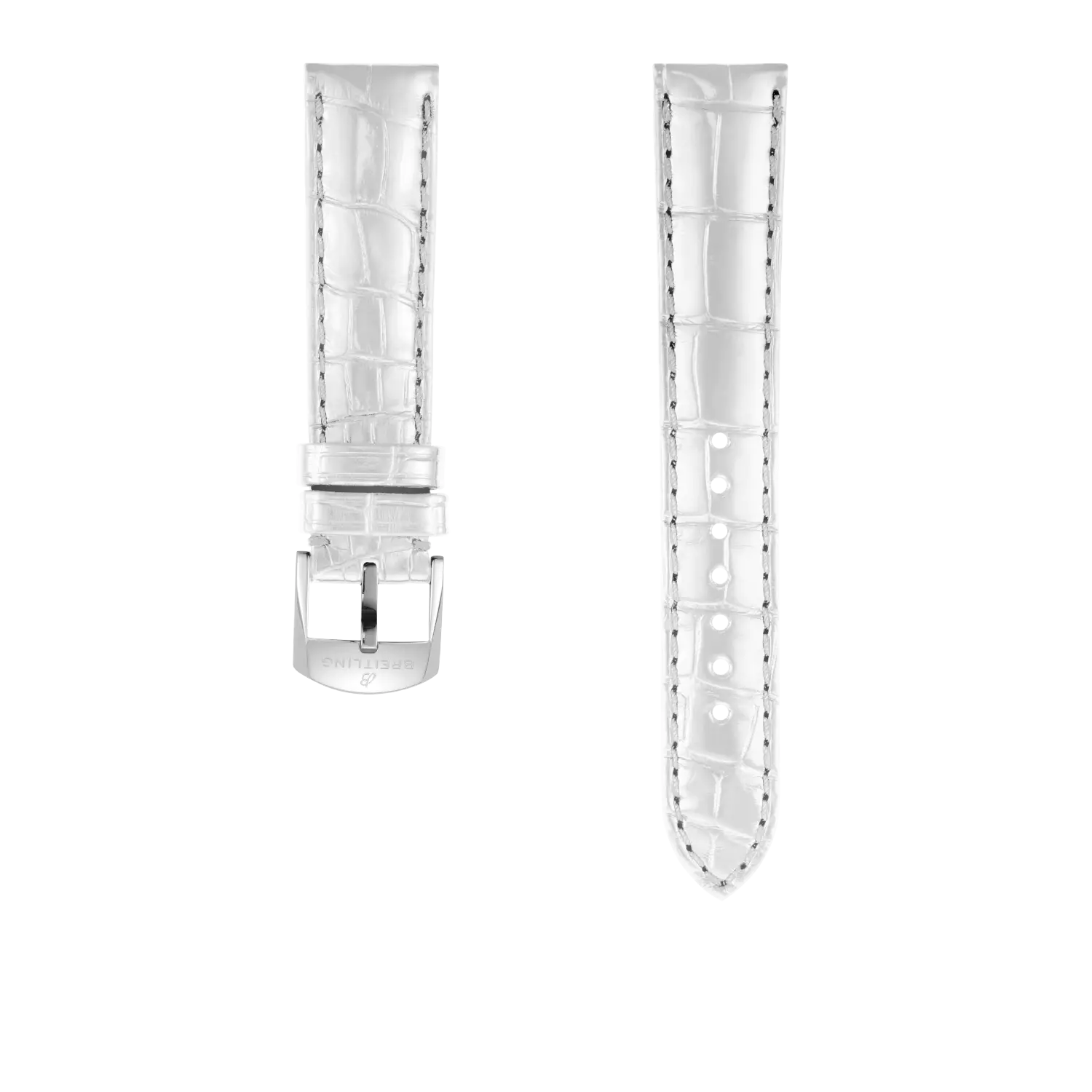 White Alligator Leather Strap - 18 1047P | Breitling