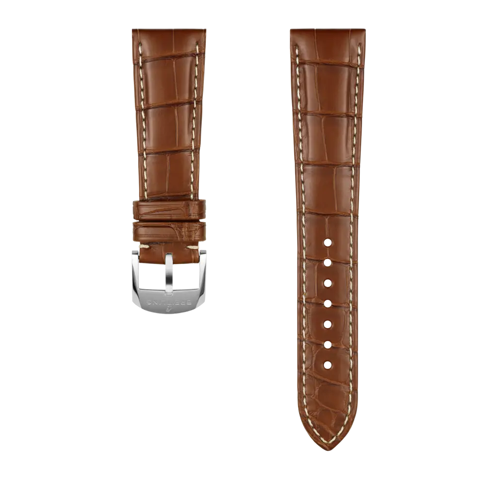 Gold Brown Alligator Leather Strap - 22 1059P | Breitling