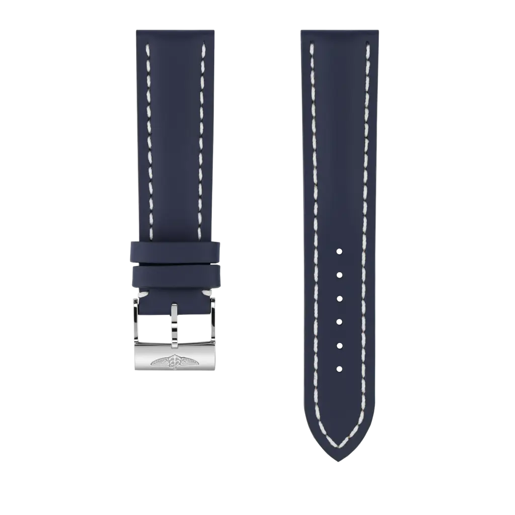 Blue Calfskin Leather Strap - 22 105X | Breitling