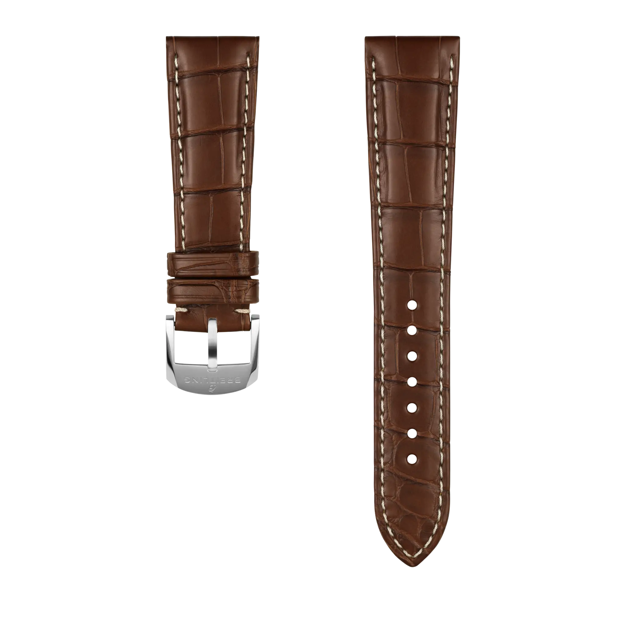Brown Alligator Leather Strap - 22 1063PL | Breitling