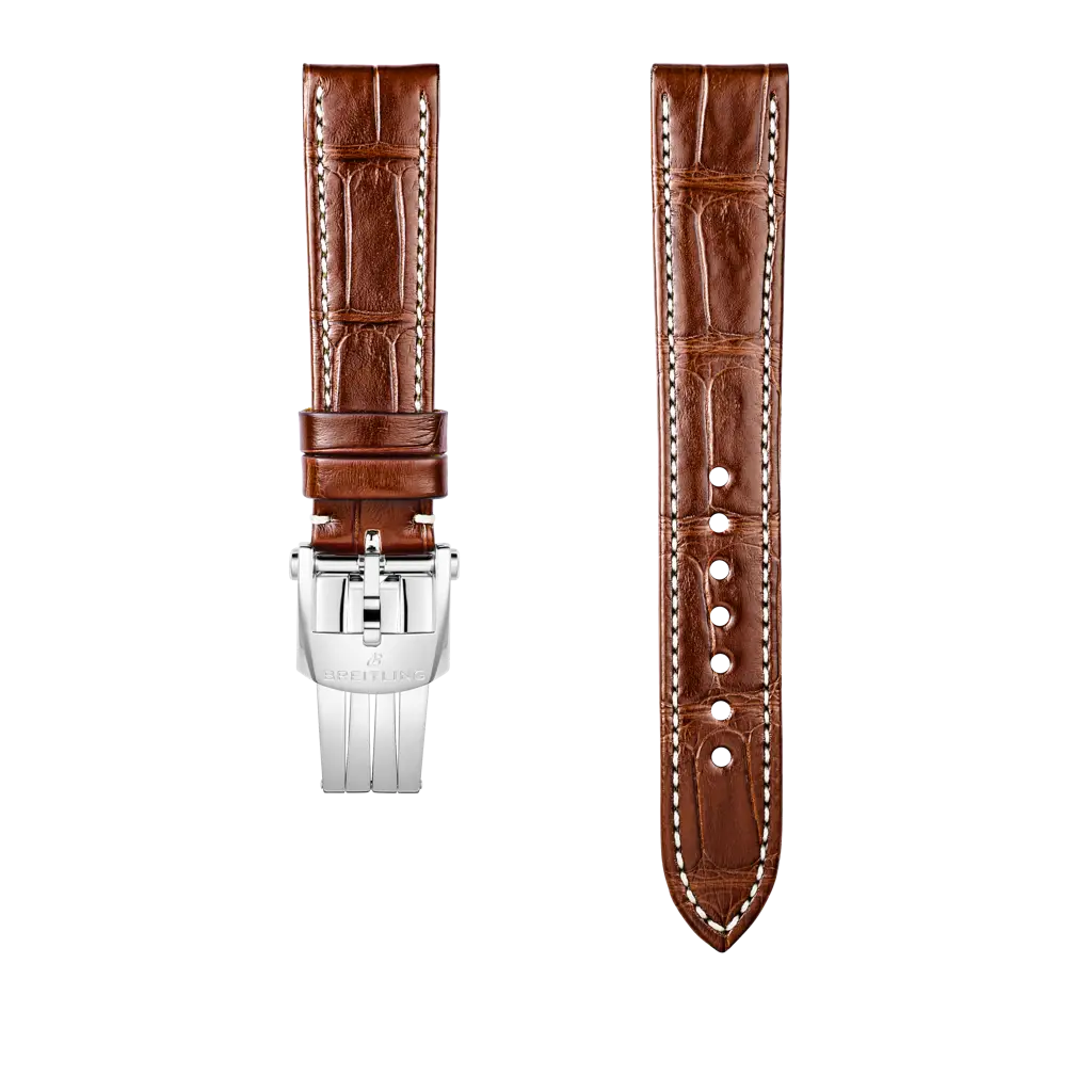 BREITLING イエローレザー腕時計ストラップ 22-20mm