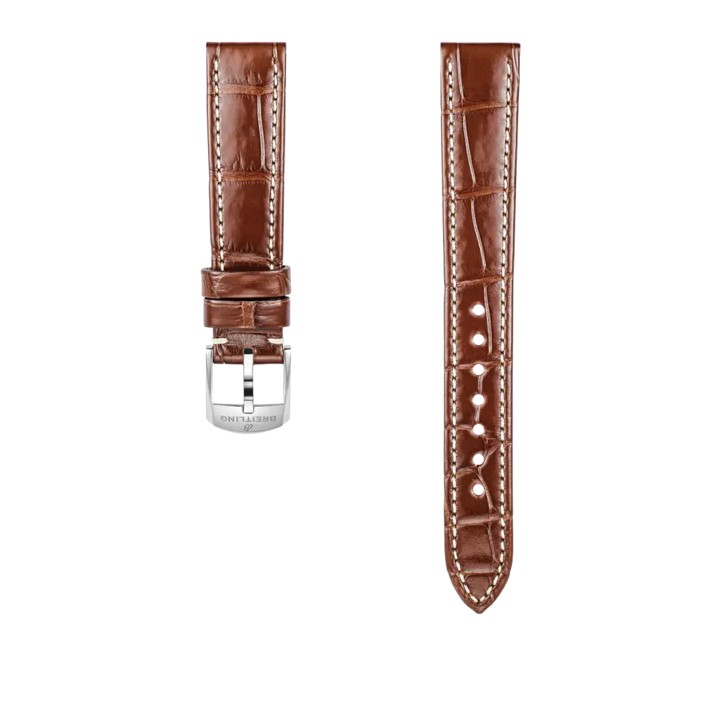 Brown Alligator Leather Strap - 16 1073P | Breitling