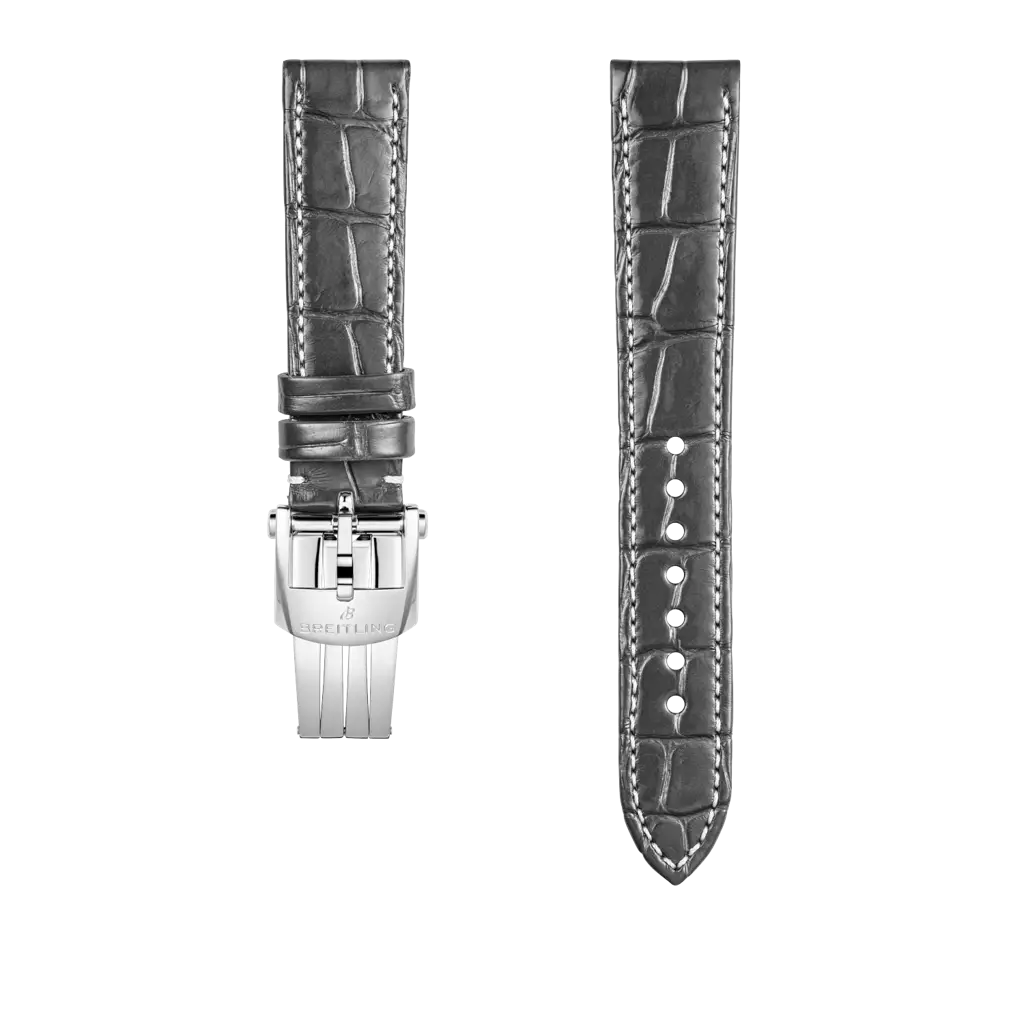 Grey Alligator Leather Strap - 18 1078P | Breitling