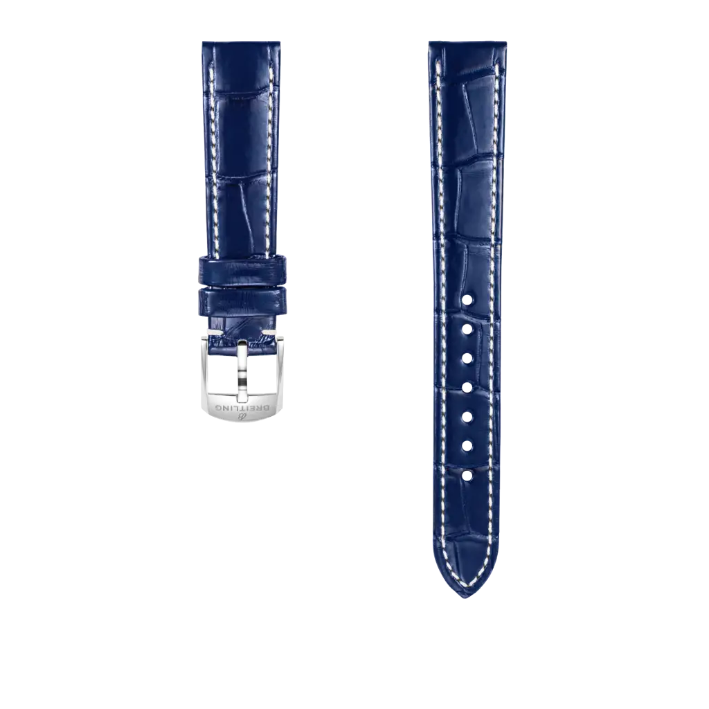 Blue Alligator Leather Strap - 16 1087P | Breitling