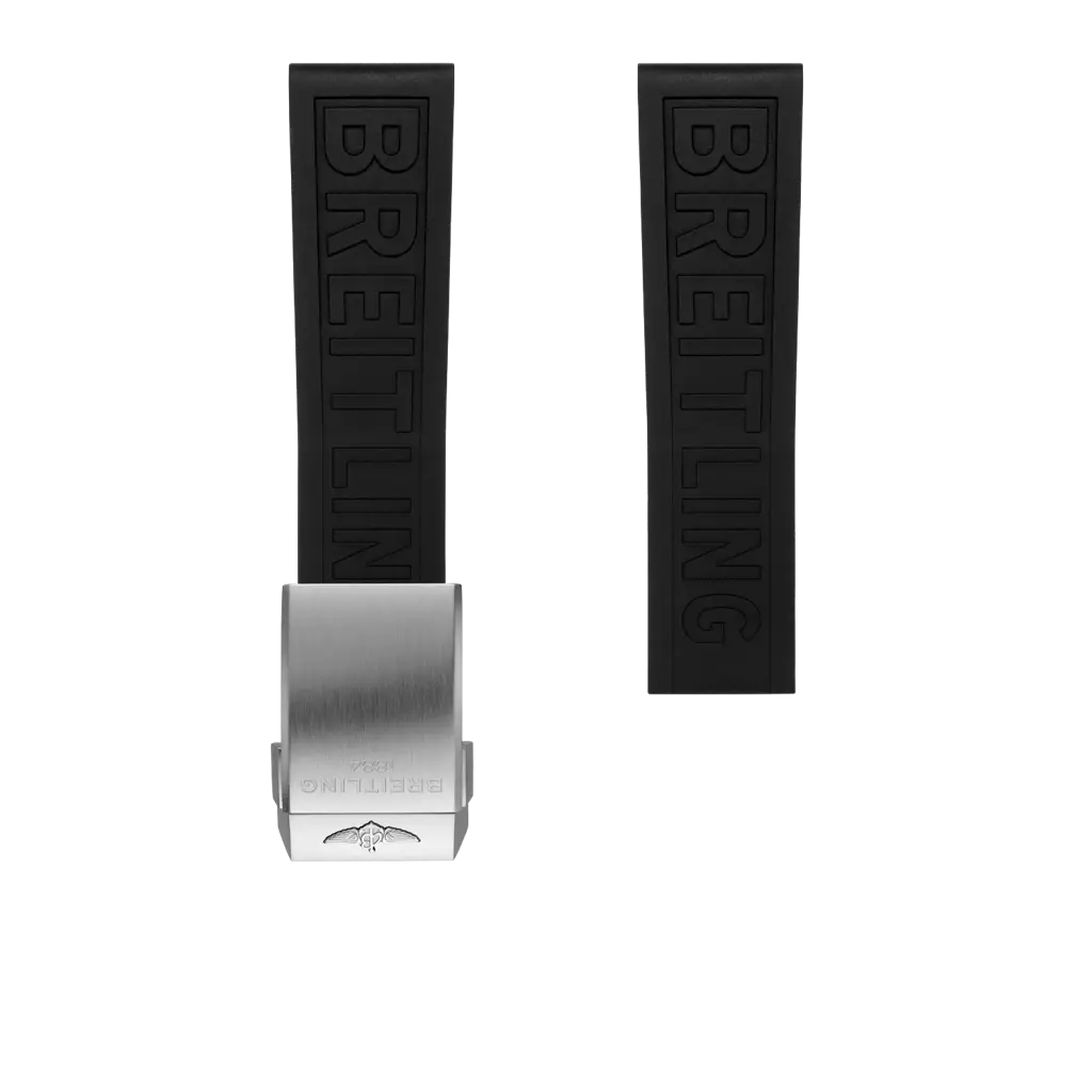 ブライトリング　ブラック　ラバーベルト　153S 22-20 Black Diver Pro Rubber Strap - 22 153S | Breitling