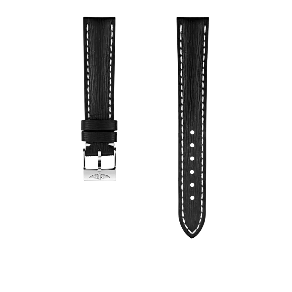 BREITLING　ブライトリング　レザーベルト Black Sahara Calfskin Leather Strap - 16 208X | Breitling