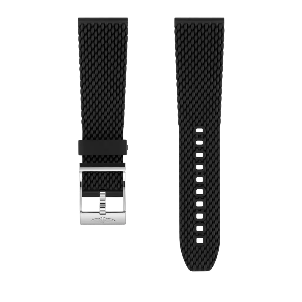 BREITLING ブラックラバーベルト クラスプバックル 267s-