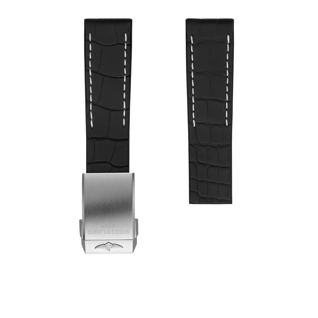 Grey Alligator & Rubber Strap - 22 296S | Breitling Grey Alligator & Rubber Strap - 22 296S | Breitling