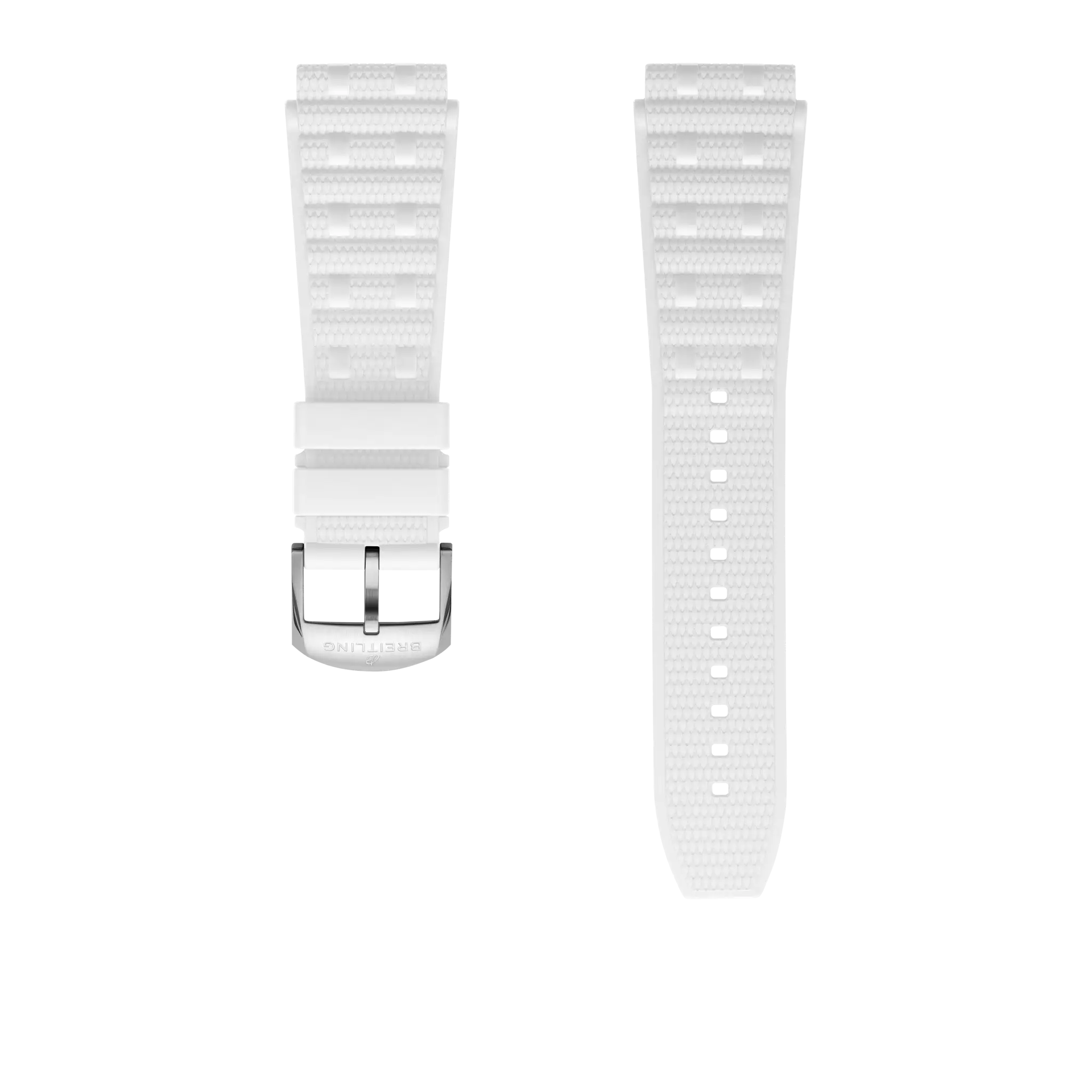 White Rouleaux Rubber Strap 20 322S Breitling