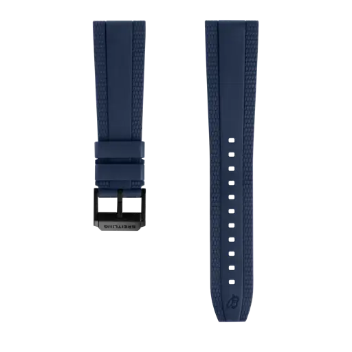 20/18 Genuine Breitling Black Leather Strap with Tang Buckle
