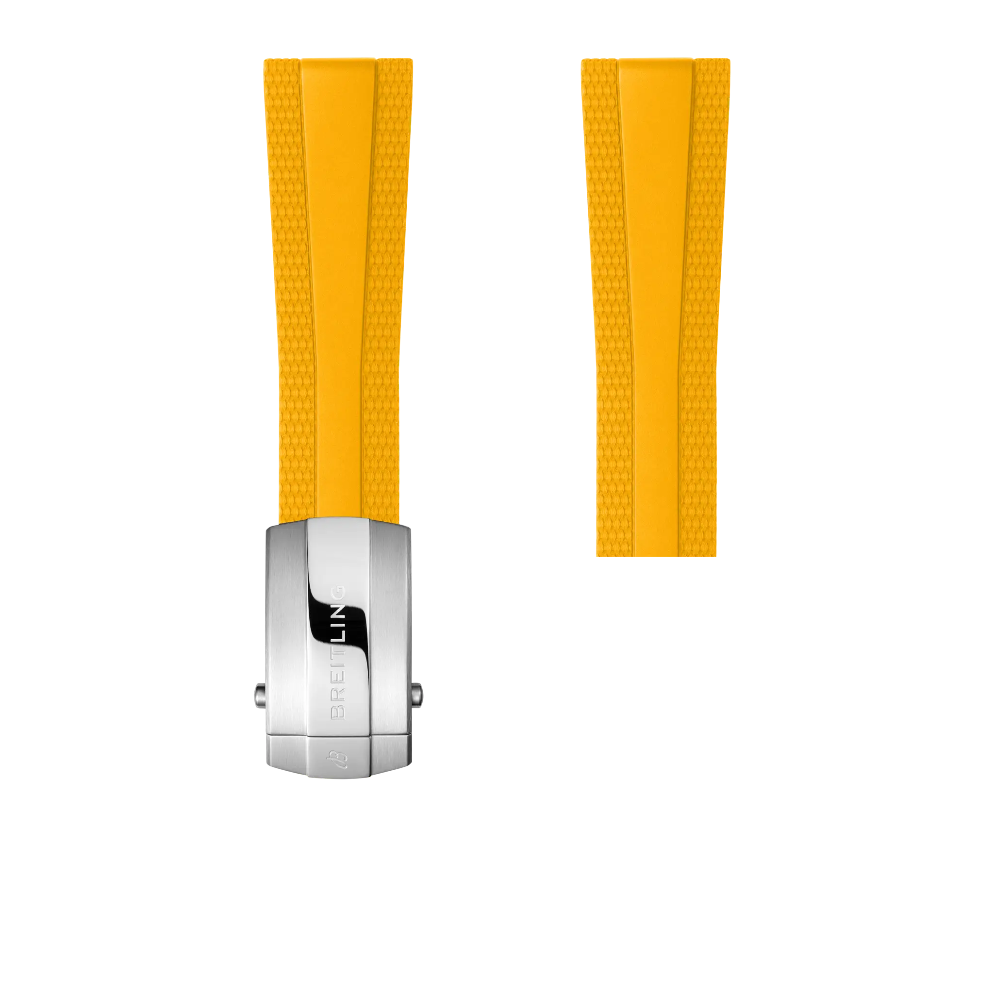 BREITLING イエローレザー腕時計ストラップ 22-20mm 今、人気のラバーストラップに付け替えたお客様の時計をご紹介