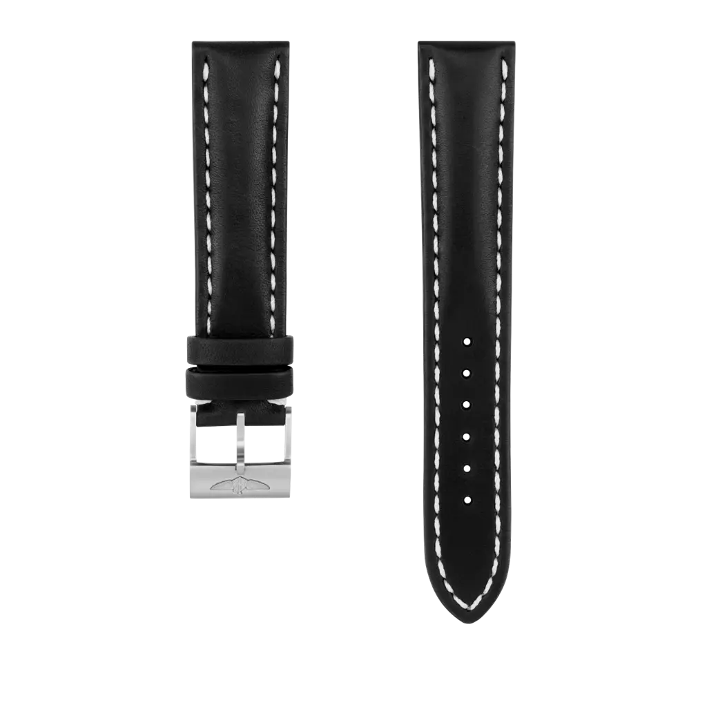 Black Novo Nappa Calfskin Leather Strap - 20 428X | Breitling