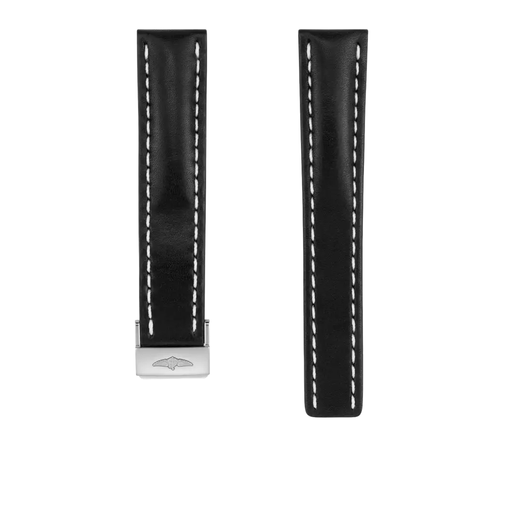 Black Novo Nappa Calfskin Leather Strap - 20 429X | Breitling
