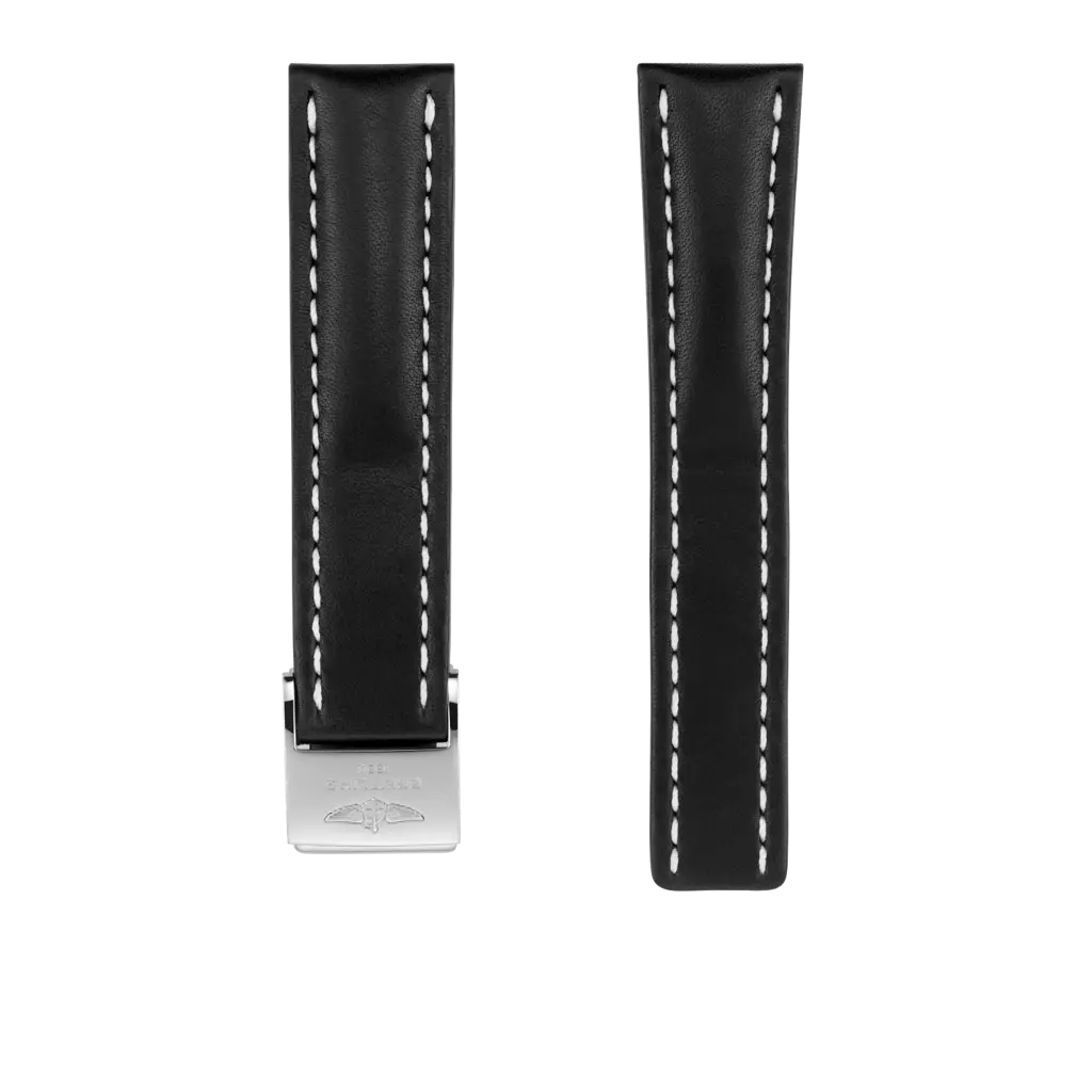 Black Novo Nappa Calfskin Leather Strap - 22 436X | Breitling