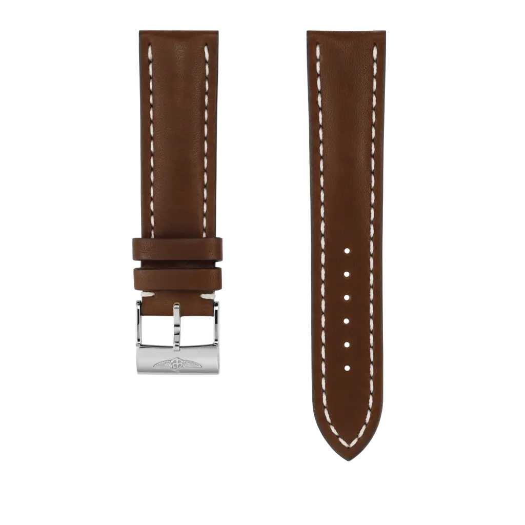 Brown Novo Nappa Calfskin Leather Strap - 22 437X | Breitling