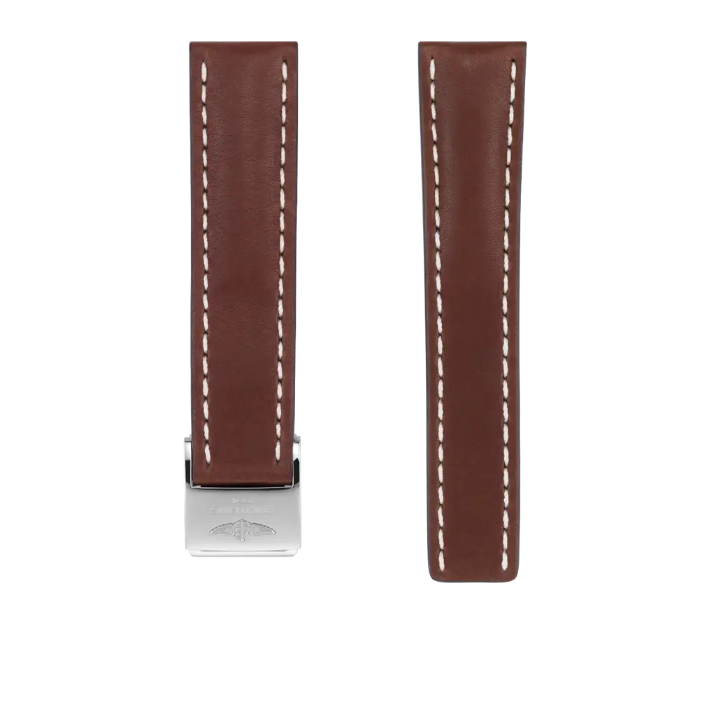 Brown Novo Nappa Calfskin Leather Strap - 22 438X | Breitling