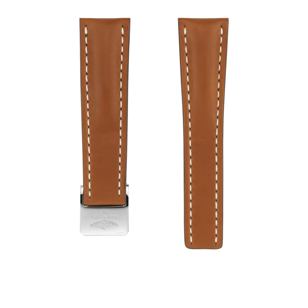 Gold Novo Nappa Calfskin Leather Strap - 24 440X | Breitling