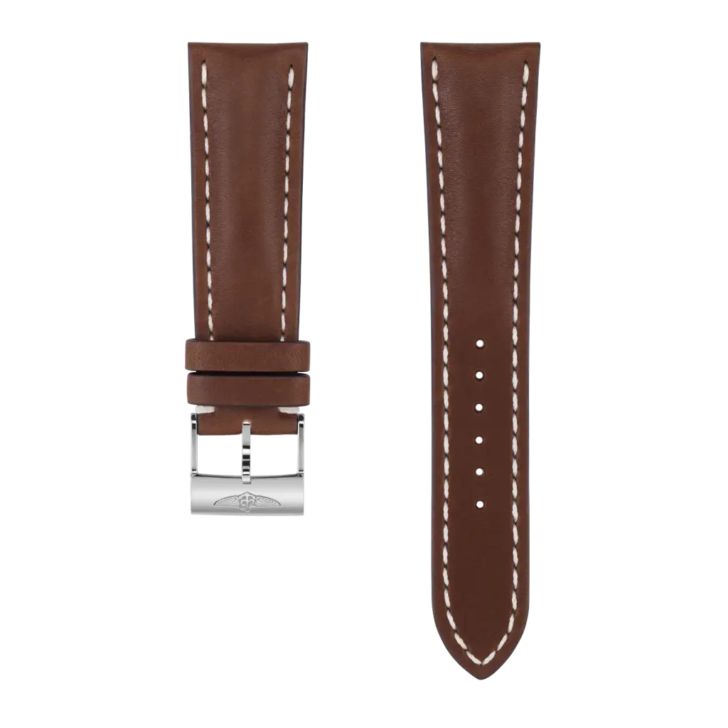 BREITLING シャドウフライバック　ベルト Brown Novo Nappa Calfskin Leather Strap - 24 443X | Breitling