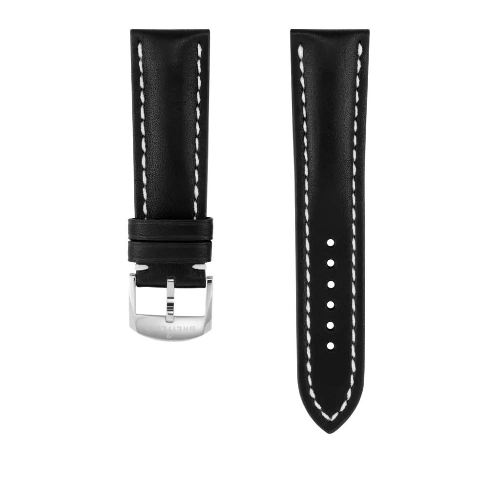 Black Novo Nappa Calfskin Leather Strap - 23 497X | Breitling