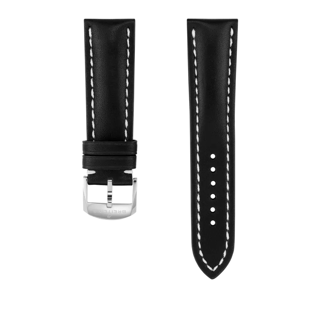 Black Novo Nappa Calfskin Leather Strap - 23 497X | Breitling