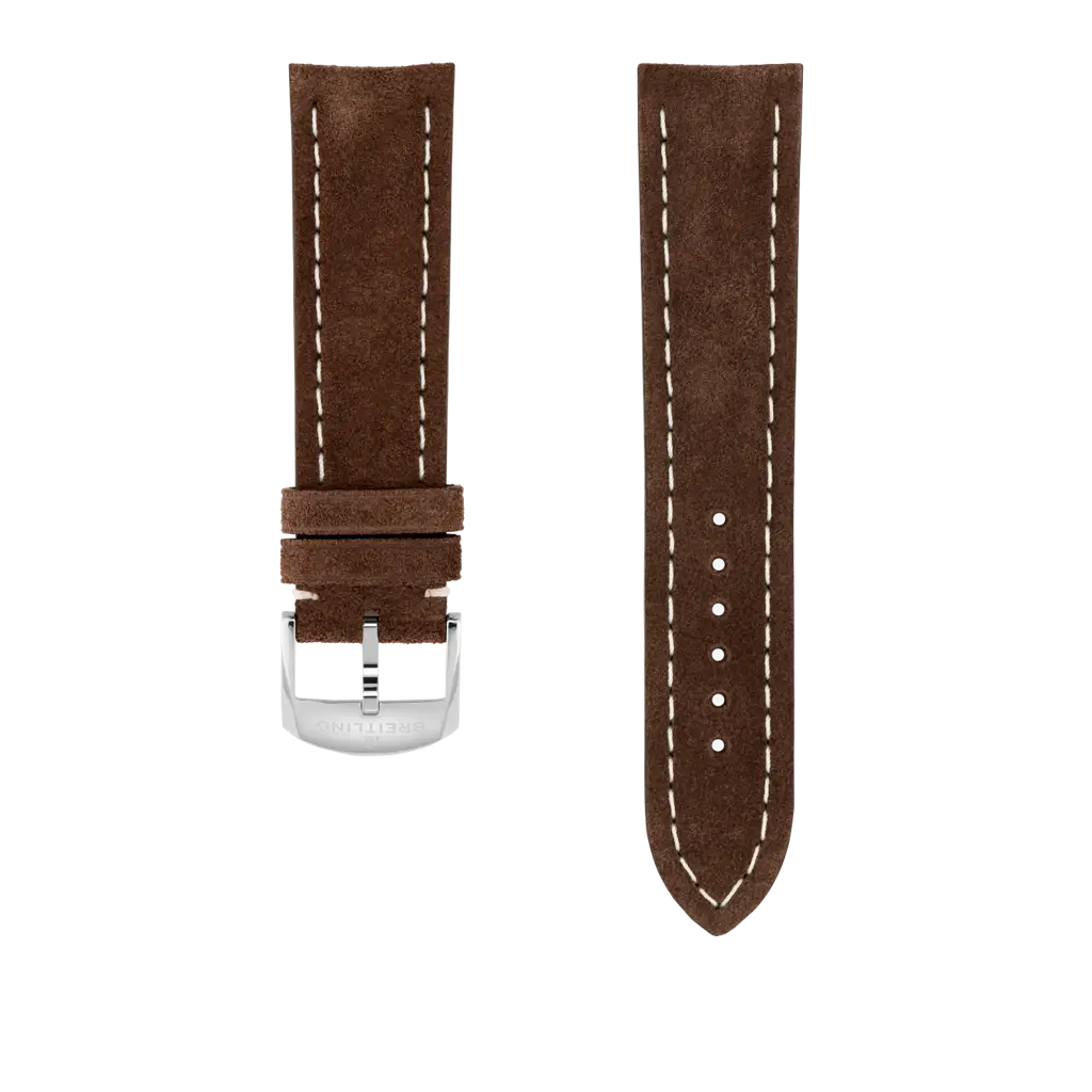 Brown Nubuck Calfskin Leather Strap - 22 499X | Breitling
