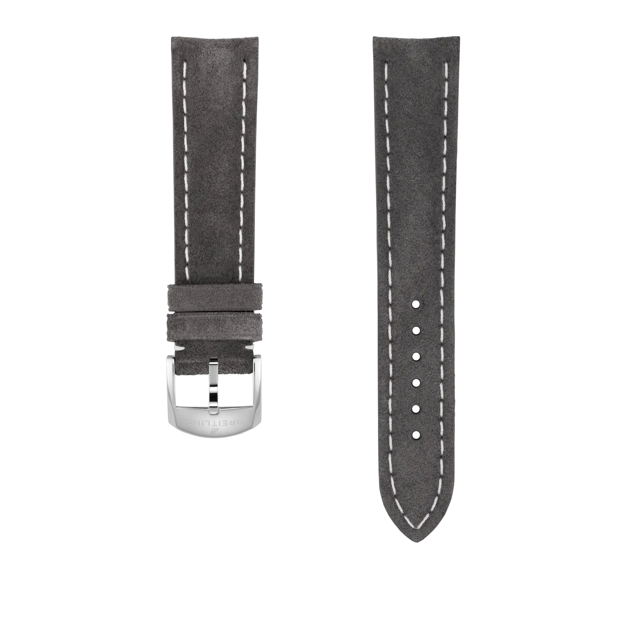 MA watch strap 22 20 18 mm Genuine newest soft Nubuck Leather Band Grey I Vintage fits Breitling Rolex excellent suit band Handmade Spain