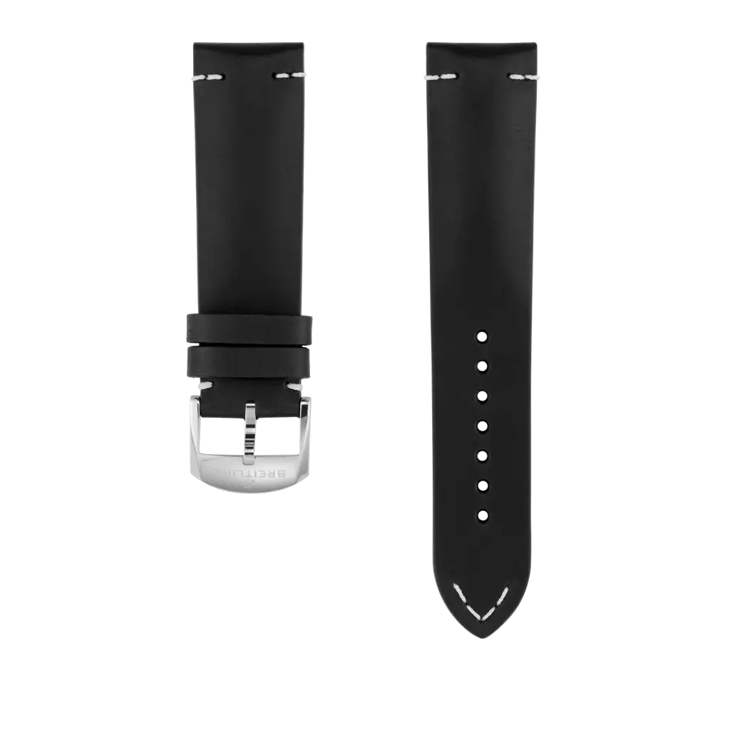 Black Drakkar Calfskin Leather Strap - 22 516X | Breitling