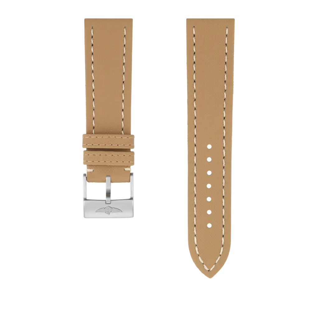 Beige Military Calfskin Leather Strap - 22 522X | Breitling