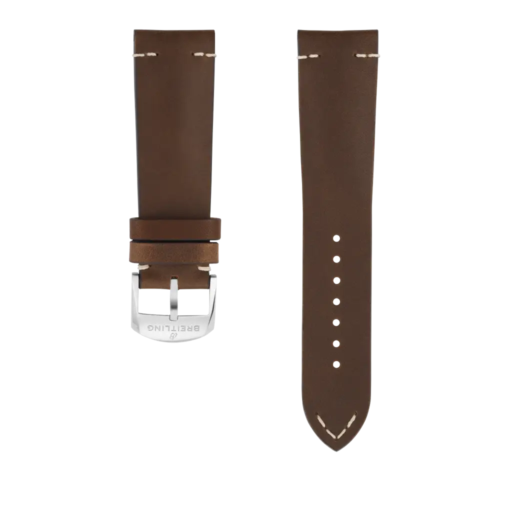 Brown Drakkar Calfskin Leather Strap - 23 525X | Breitling
