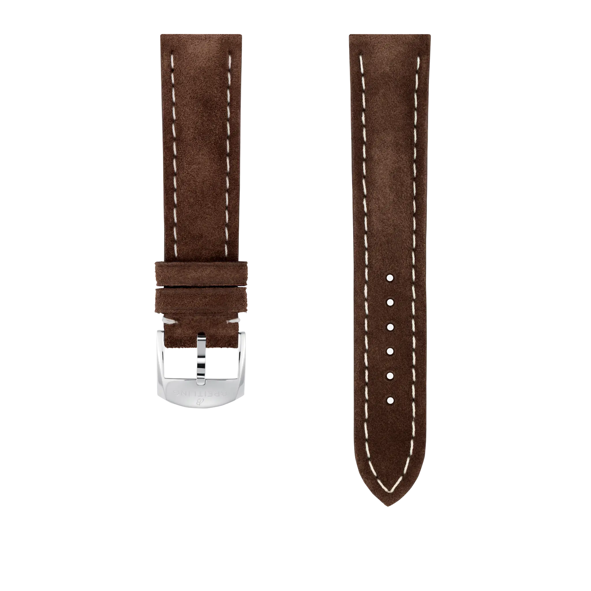 BREITLING レザーベルト 20mm ブラウン Brown Nubuck Calfskin Leather Strap - 20 526X | Breitling
