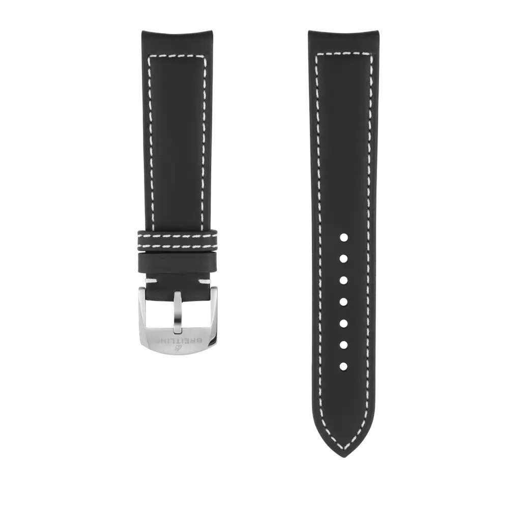 ブライトリング BREITLING レザーストラップ ブラック 20-18 Black Drakkar Calfskin Leather Strap - 20 537X | Breitling