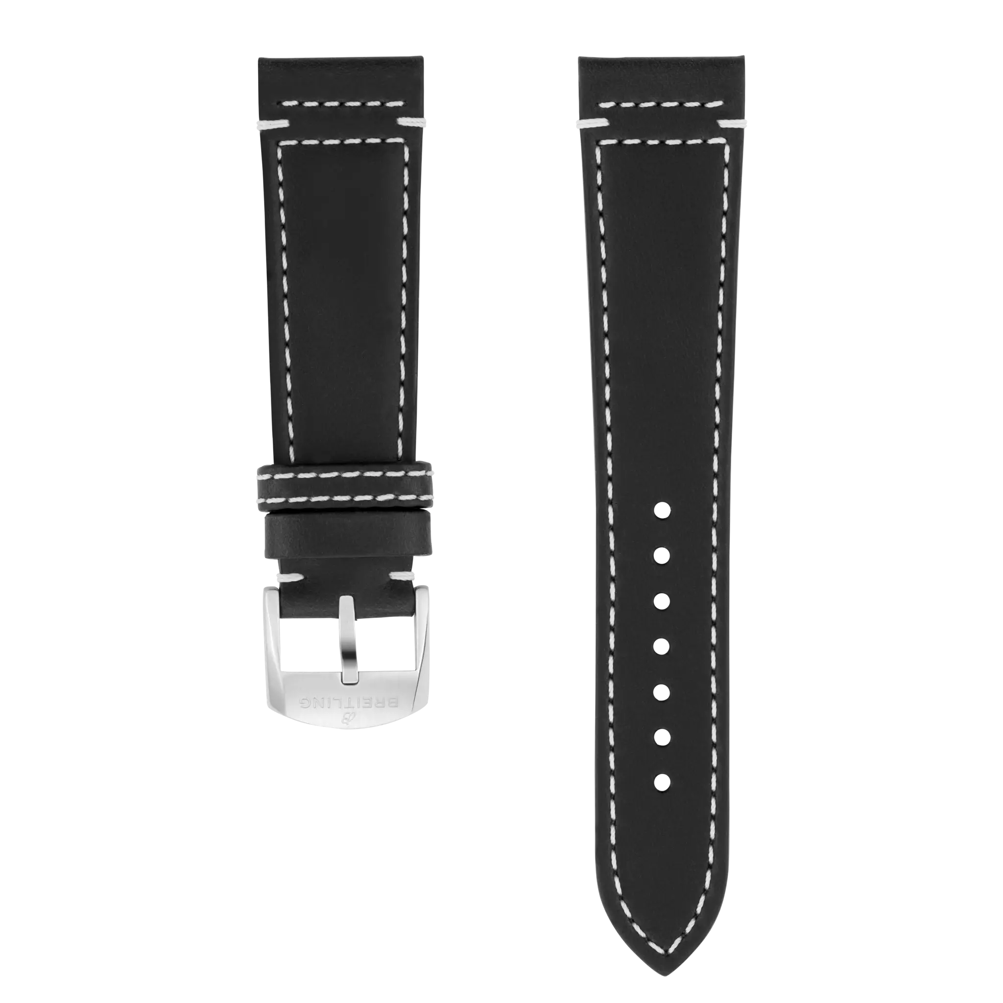 Black Drakkar Calfskin Leather Strap - 24 548X | Breitling
