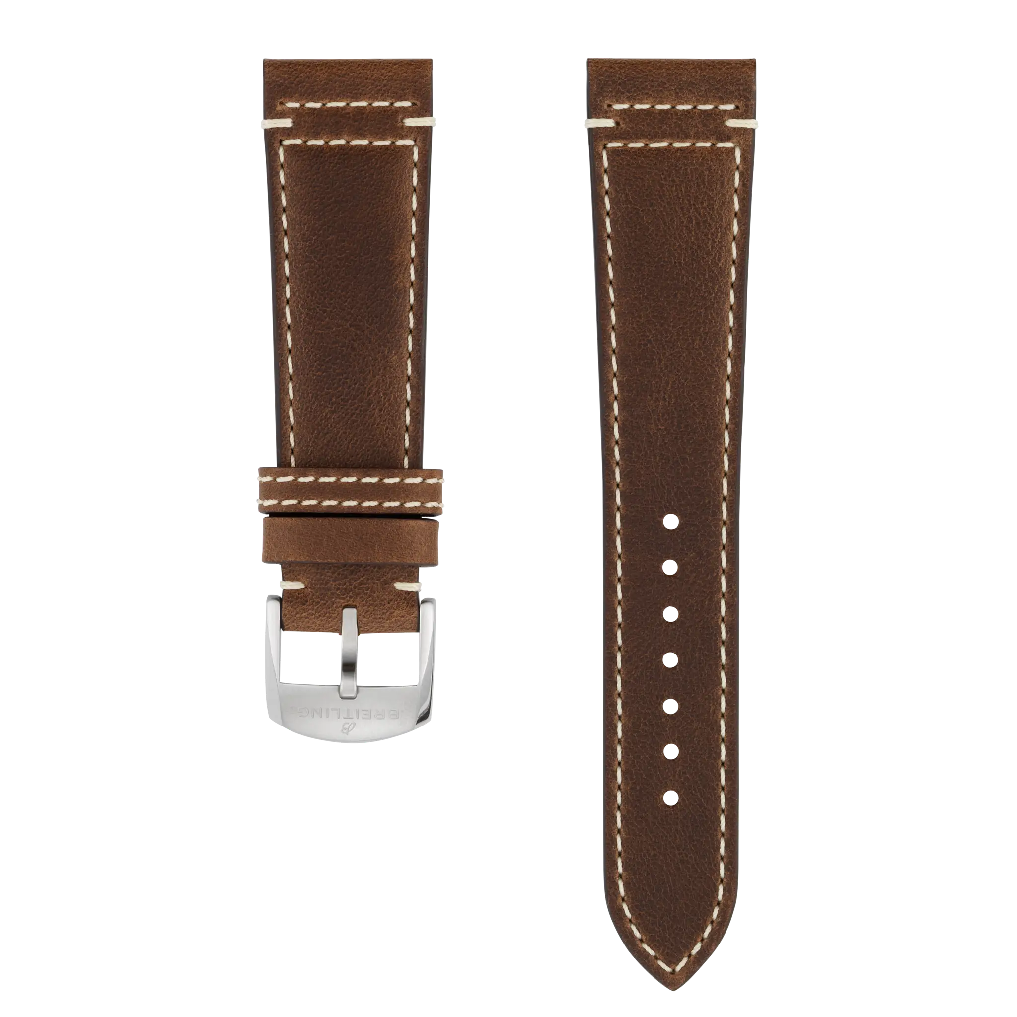 Brown Drakkar Calfskin Leather Strap - 24 549X | Breitling