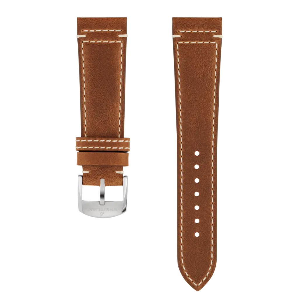 ブラウンドラッカーカーフスキンレザーストラップ - 24 557X | Breitling