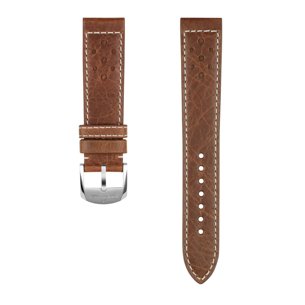 Brown Racing Themed Calfskin Leather Strap - 20 560X | Breitling