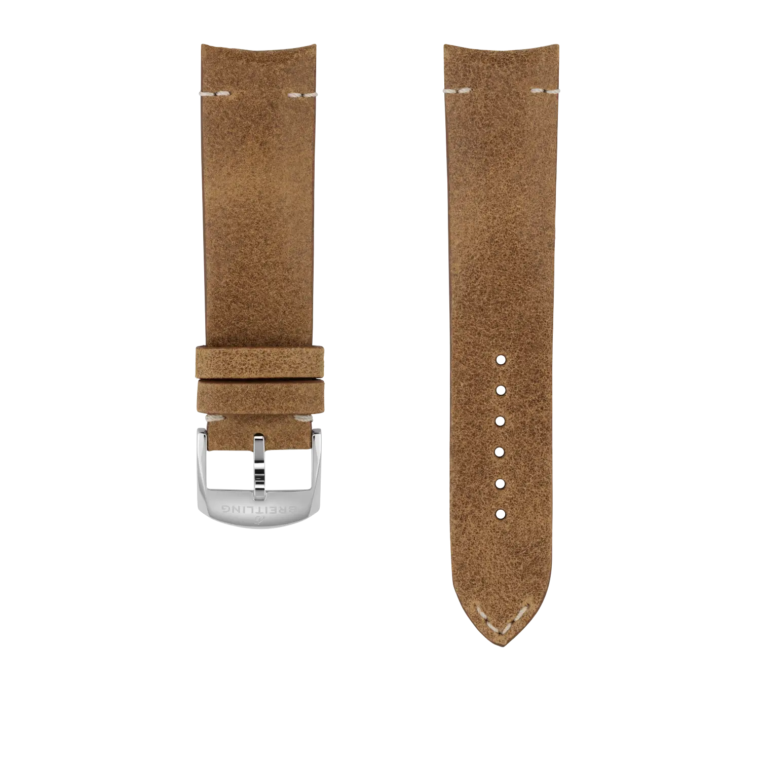 Brown Orlando Calfskin Leather Strap - 22 595X | Breitling