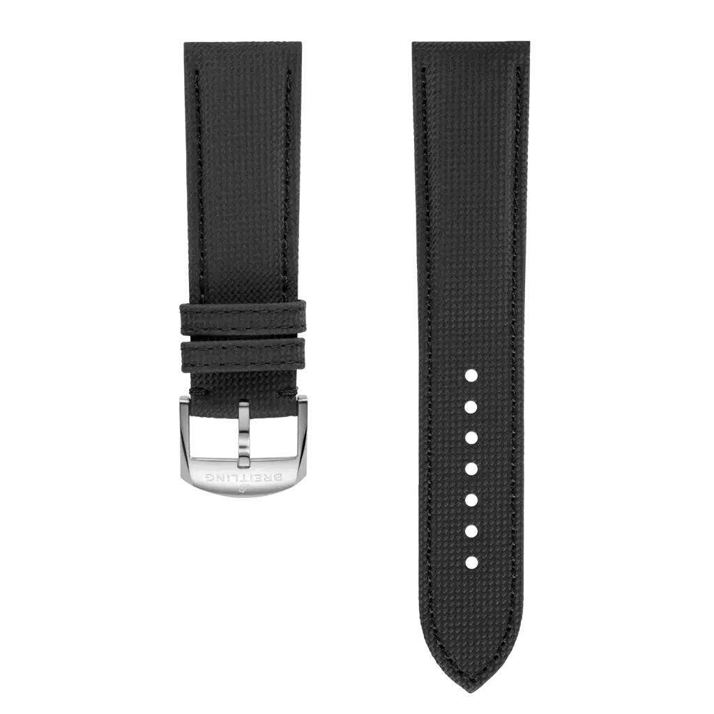 Anthracite Military Calfskin Leather Strap - 24 596X | Breitling