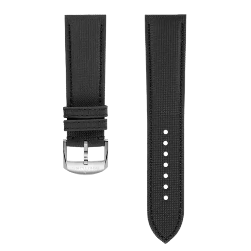 BREITLING レザーストラップ 22-20mm 80/120mm 黒 Breitling 22mm Replacement Straps for Tang Buckle