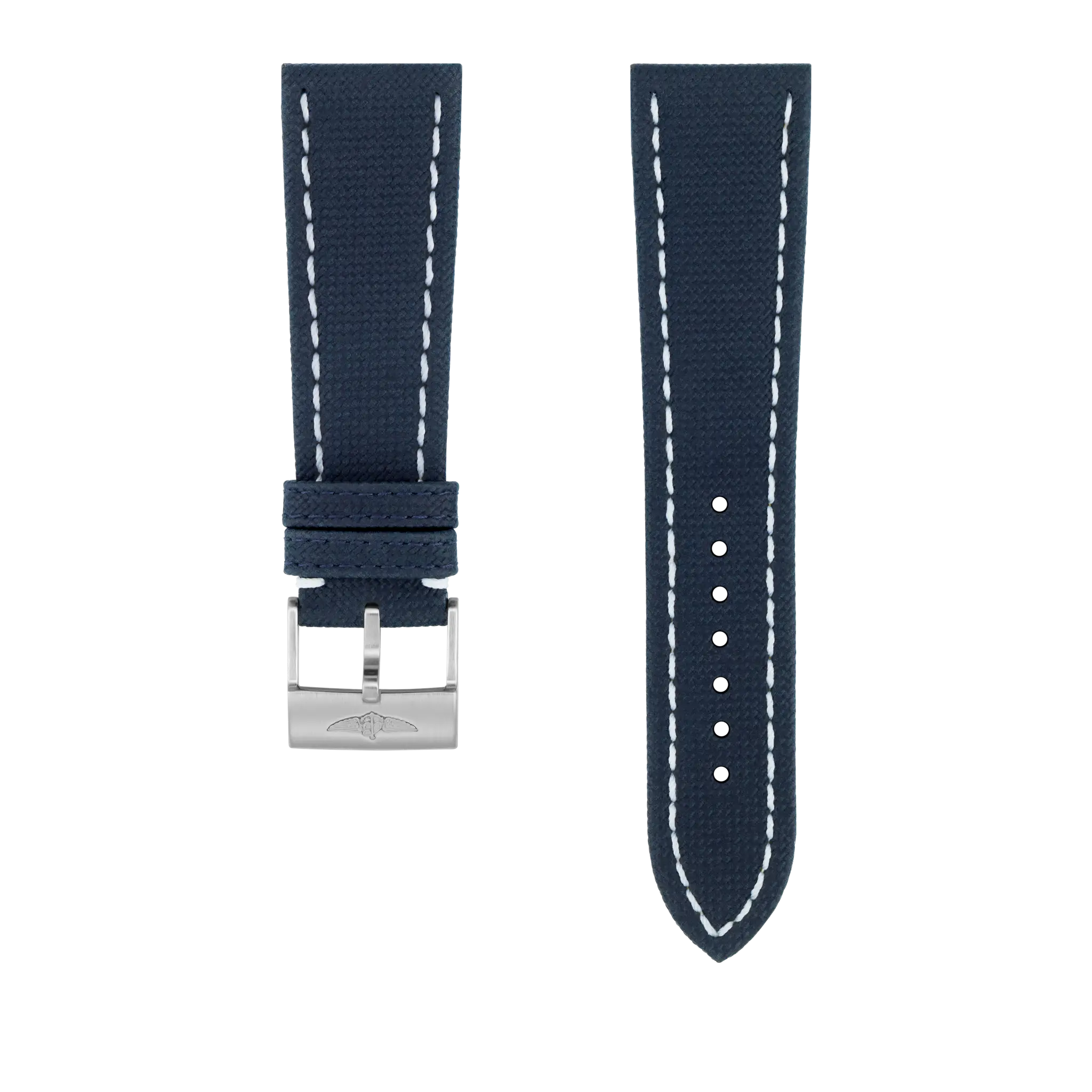 Blue Military Calfskin Leather Strap 24 637X Breitling