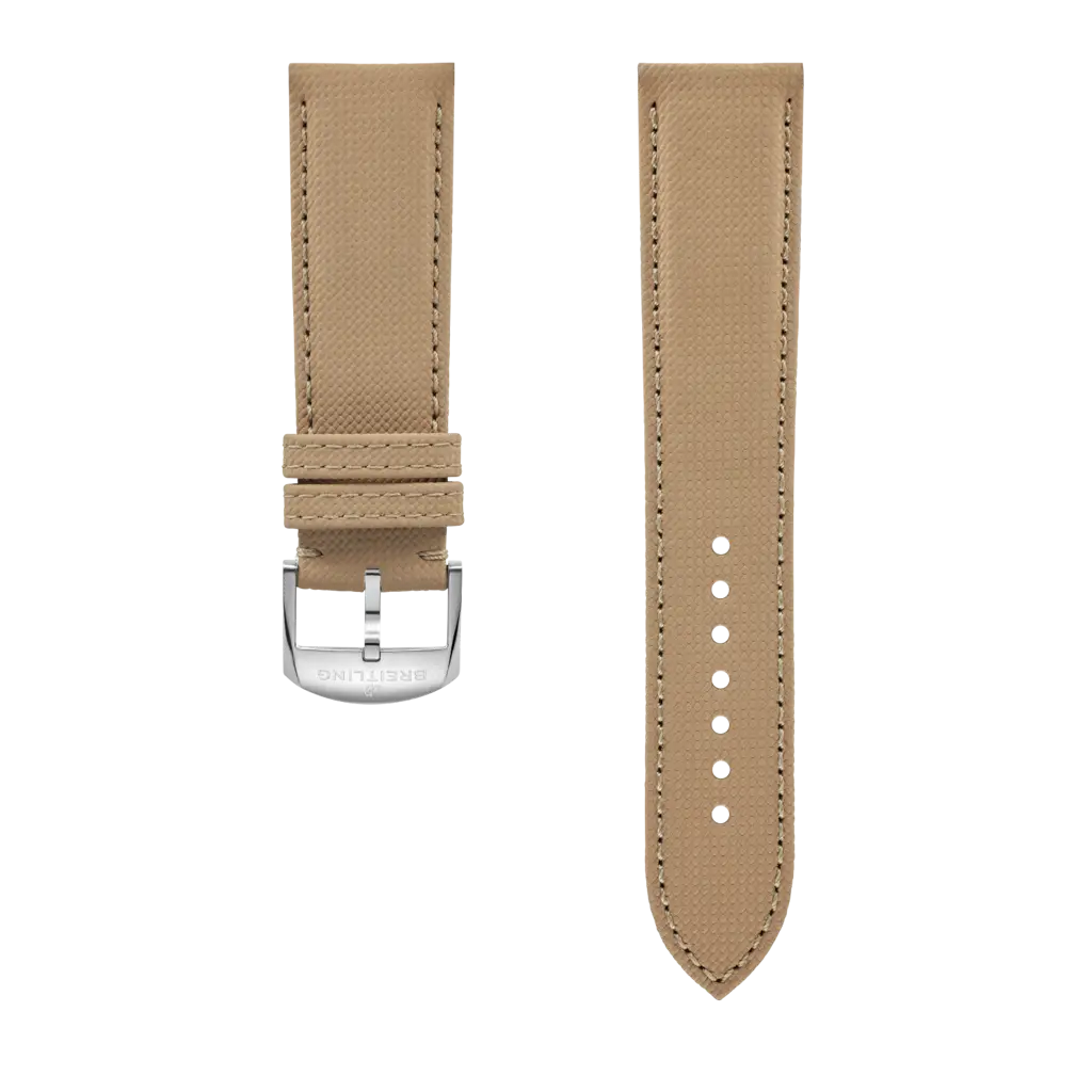 ベージュミリタリーカーフスキンレザーストラップ - 22 659X | Breitling