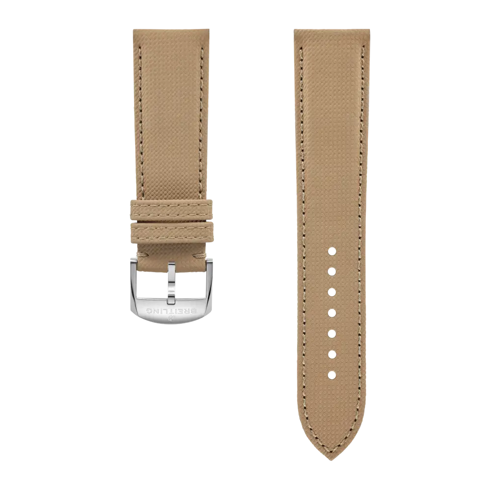 Beige Military Calfskin Leather Strap - 22 659X | Breitling