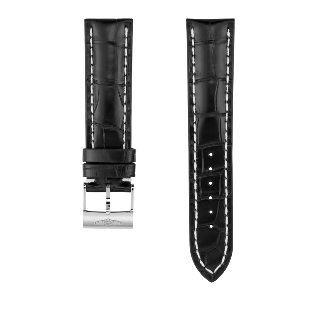 Black Alligator Leather Strap - 22 743P | Breitling