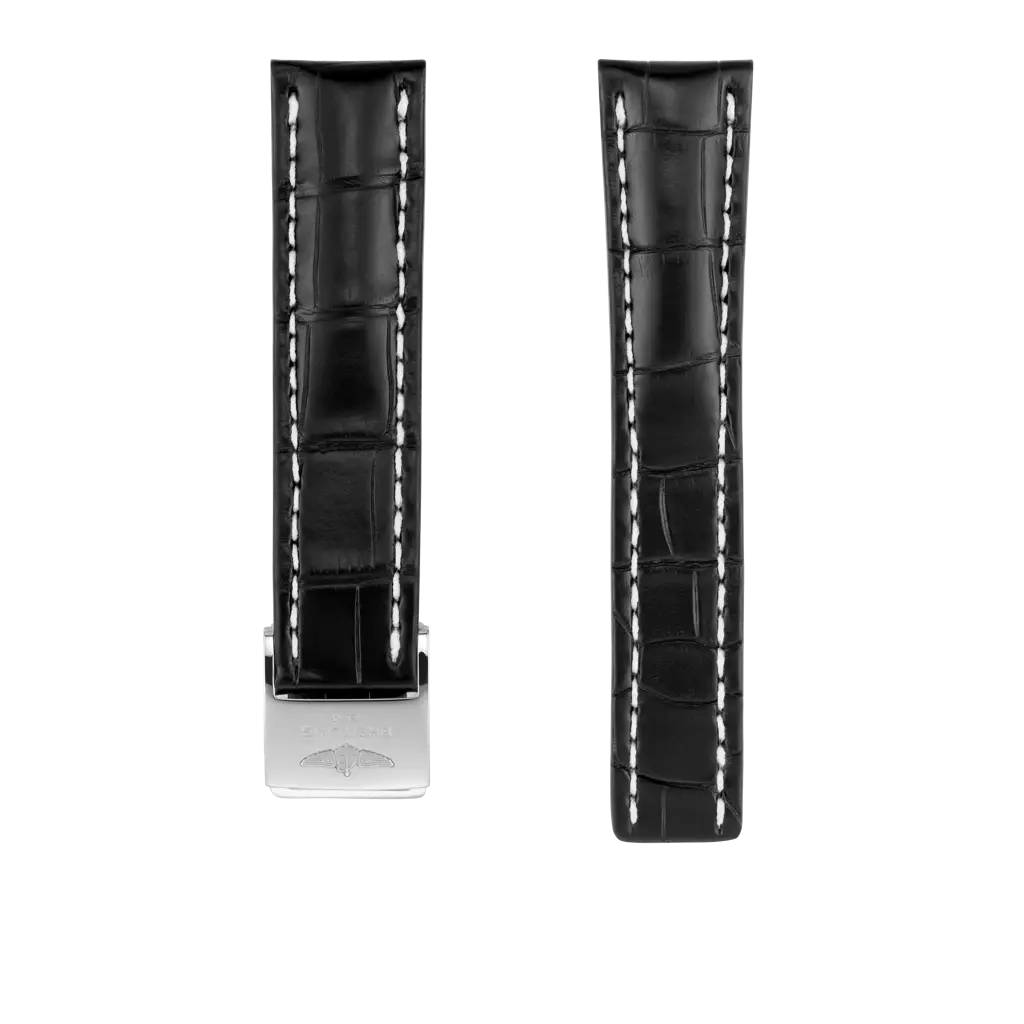 Black Alligator Leather Strap - 22 744P | Breitling
