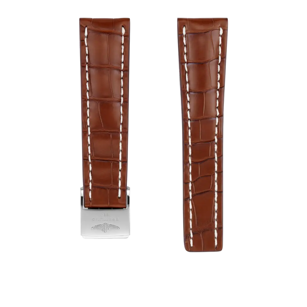 Gold Alligator Leather Strap - 24 755P | Breitling