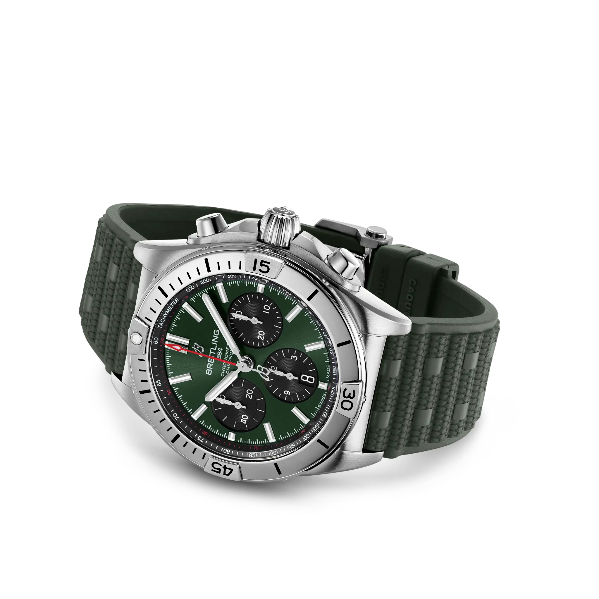 【希少カラー】ブライトリング クロノマット 純正レザーベルト＆バックル グリーン 希少カラー】ブライトリング クロノマット 純正レザーベルト